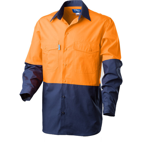 Shirt Cool Performance L/S Two Tone Cotton Rip-Stop HORIZONTAL Cooling Vents