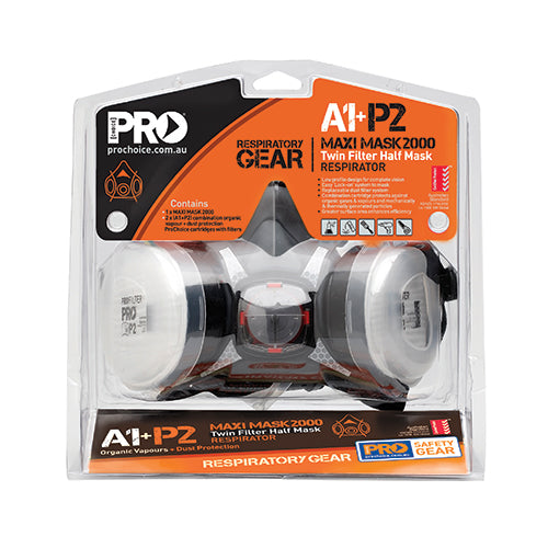 TRADIES KIT Half Mask with A1P2 Cartridges Blister Pack