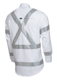 Shirt L/S Cotton Drill with TruRT Reflective Tape HORIZONTAL Cooling Vents
