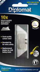 SAFETY KNIFE BLADES RND CNR - Pack of 10