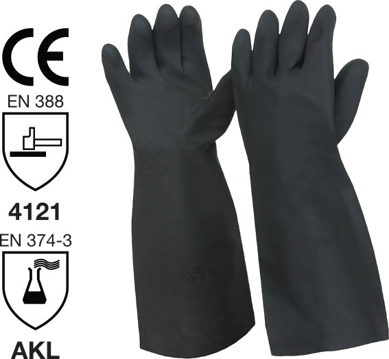 BLACK-KNIGHT Latex Gauntlet - Length 45cm