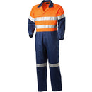 Lightweight 190gsm Coverall Two Tone Cotton Drill  3M Two Hoop Reflective Tape