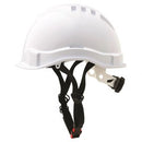 Airborne Linesman Hard Hat Unvented Micro Peak, 6 Point RATCHET Harness