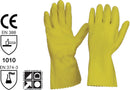 Silverlined Latex Rubber Household Gloves - Yellow