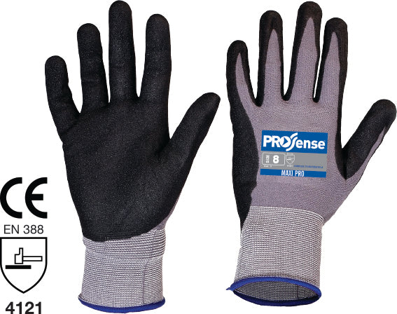 MaxiPro Pu/Nitrile Dip on Nylon/Lycra Liner