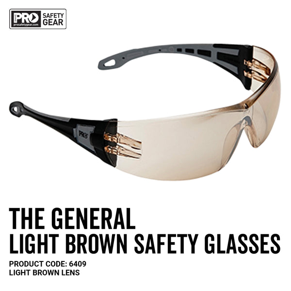 The GENERAL Safety Glasses Brown Tint