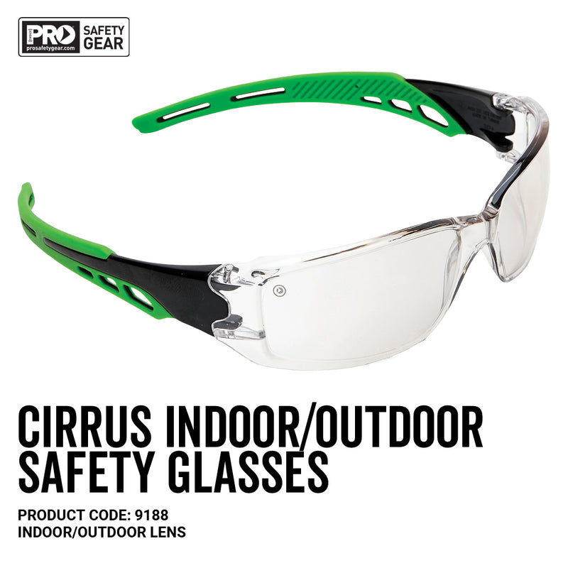 CIRRUS - In/Outdoor Polycarbonate Frame with Soft Green Arms