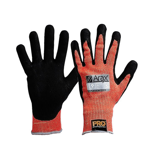 ARAX PLATINUM - Red ARAX Liner with PU/NITRILE Foam Dip Palm