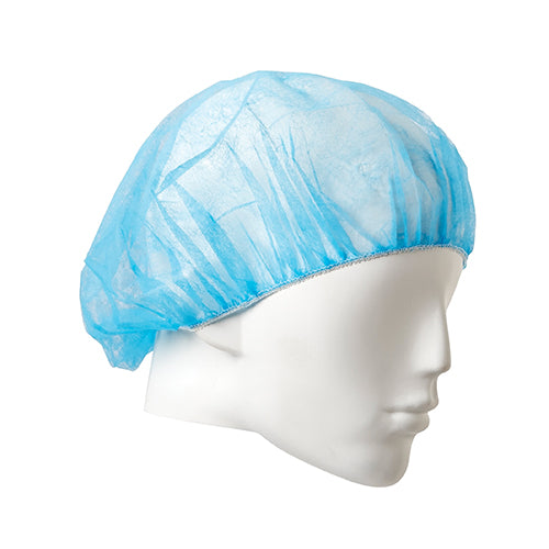 Disposable Bouffant Cap Blue 21 inch Carton 1000