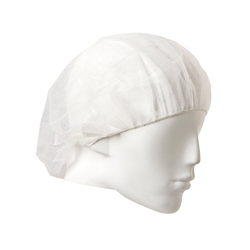 Disposable Bouffant Cap White 21 inch Carton 1000