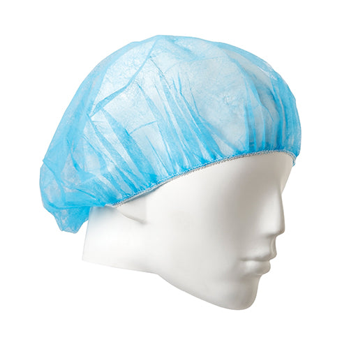 Disposable Bouffant Cap Blue 24 inch Carton 1000