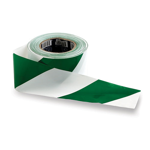 Green/White Hazard Tape