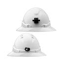 Hard Hat (V6) - UNVENTED, FULL BRIM, 6 Point RATCHET Harness c/w Lamp Bracket, MOQ 20