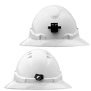 Hard Hat (V6) - VENTED, FULL BRIM, 6 Point RATCHET Harness c/w Lamp Bracket, MOQ 20