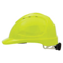 Hard Hat V9 - Vented, 6 Point Ratchet Harness, TYPE 2 Polycarbonate