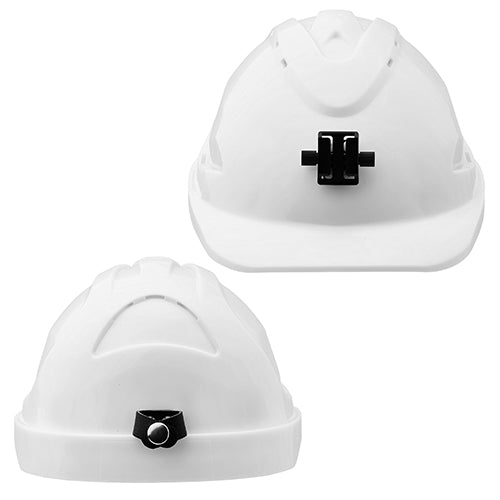 Hard Hat (V9) - VENTED, 6 Point PUSH- LOCK Harness c/w Lamp Bracket, MOQ 20