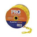 8mm YELLOW plastic chain - Length 25 Metres per Roll