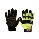 PRO-FIT GRIP HI-VIS YELLOW Full Finger, Reinforced Palm