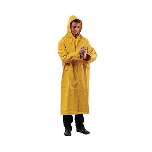 Rain Coat - Yellow PVC, Full Length