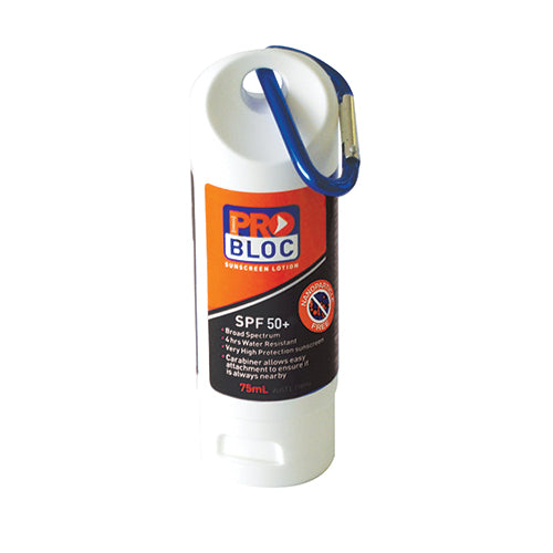 PRO-BLOC 50+ Sunscreen with Carabiner Clip