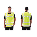 TRAFFIC CONTROL' printed Yellow Vest - Silver Reflective Tape