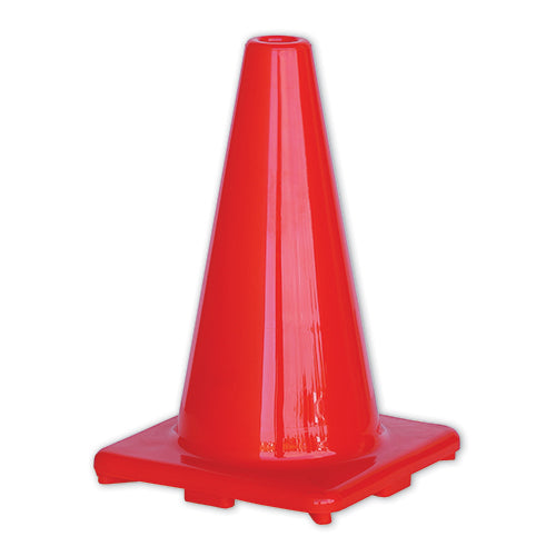 Orange Traffic Cone with Reflective Strip