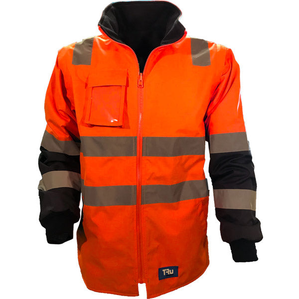 Jacket with Removable Sleeves Poly Oxford TRuRT Reflective Tape