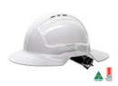 Force360 Broad Brim Hard Hat, Vented, 6 Point Ratchet Harness, Type 2