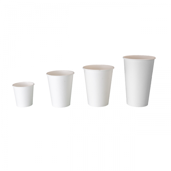 Coffee Cup 'WHITE' Single Wall range (4OZ, 8OZ, 12OZ, 16OZ)