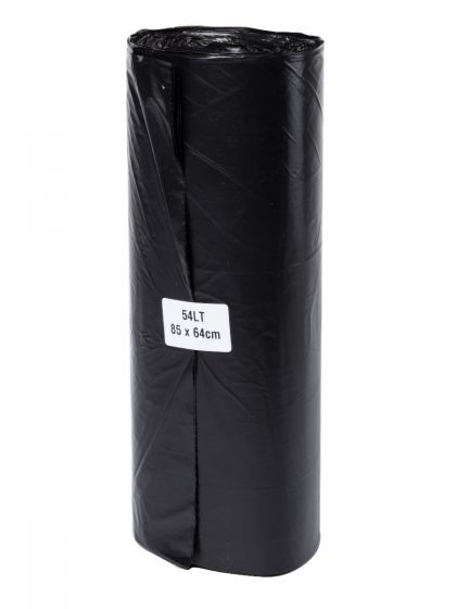 Bin Liner 54L Black Roll HDPE