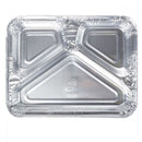 Foil Container PC123 - Shallow 3 Cavity Meal Tray