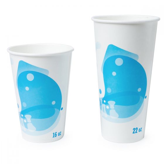 Milkshake Cup 'BLUE WAVE' range (16OZ, 22OZ)